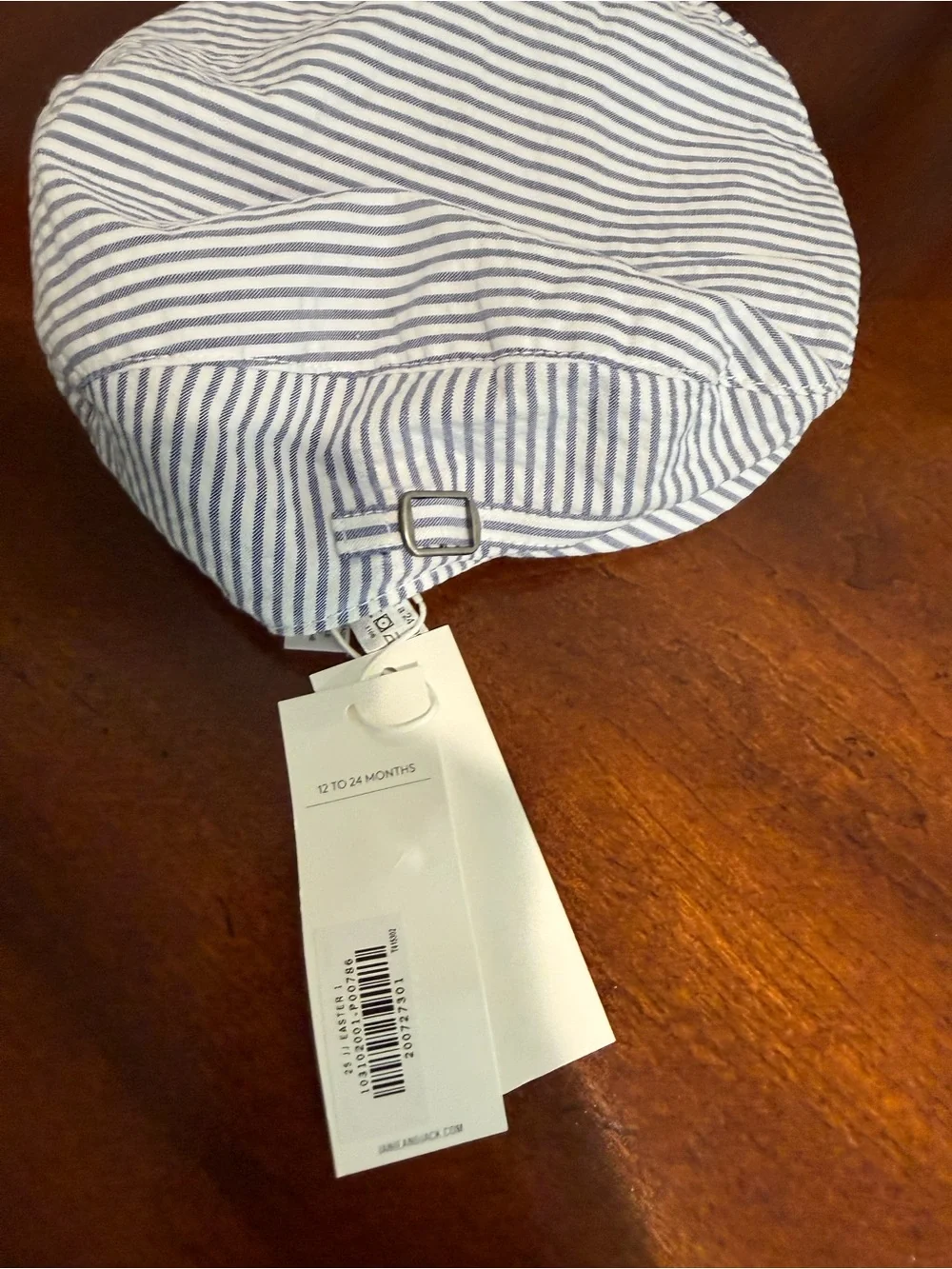 NWT Janie and Jack seersucker striped newsboy cap